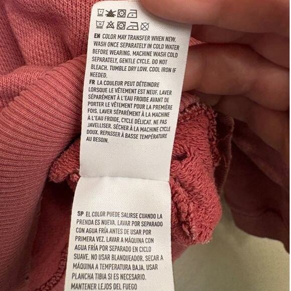 American Eagle Soft Terry Pullover Hoodie Sweatshirt Regular Fit Burgundy Sz XS - Picture 6 of 8